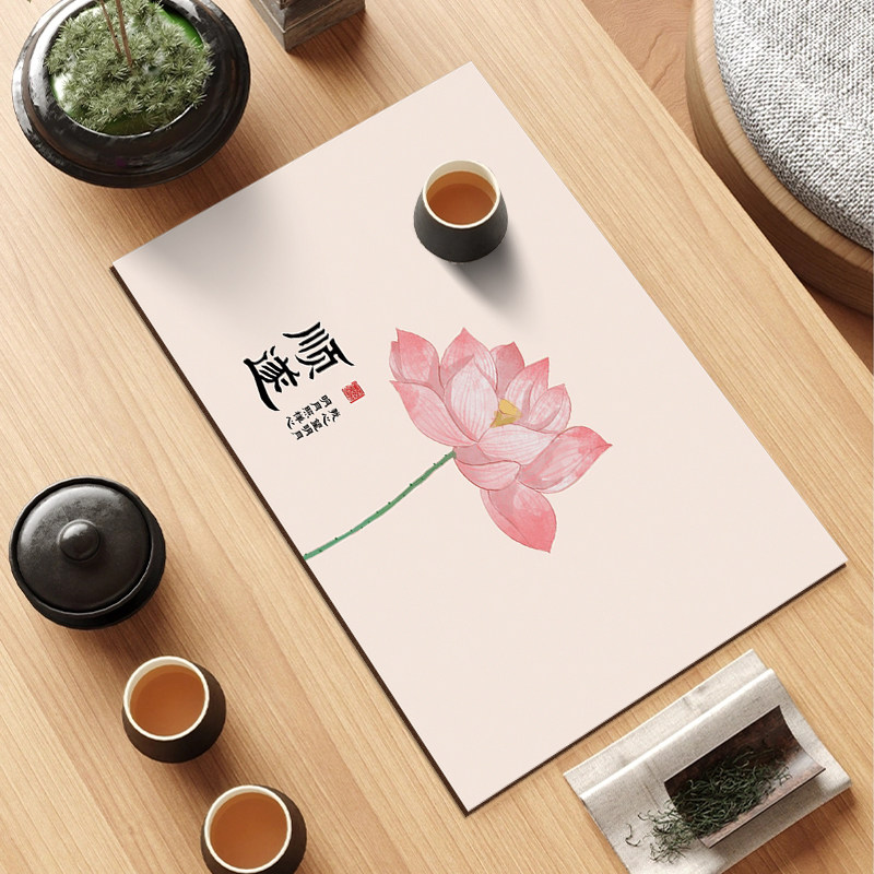 中式茶垫吸水速干硅藻泥沥水国风餐垫隔热桌垫厨房台面茶杯茶桌垫,淘宝优惠券,粉丝福利购,淘宝优惠卷