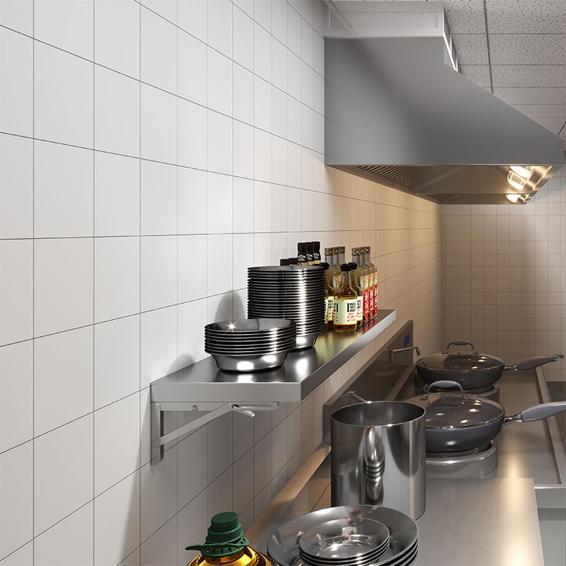 不锈钢挂墙折叠挂壁式简易厨房墙上可折叠餐桌打孔折叠架子 - 图2