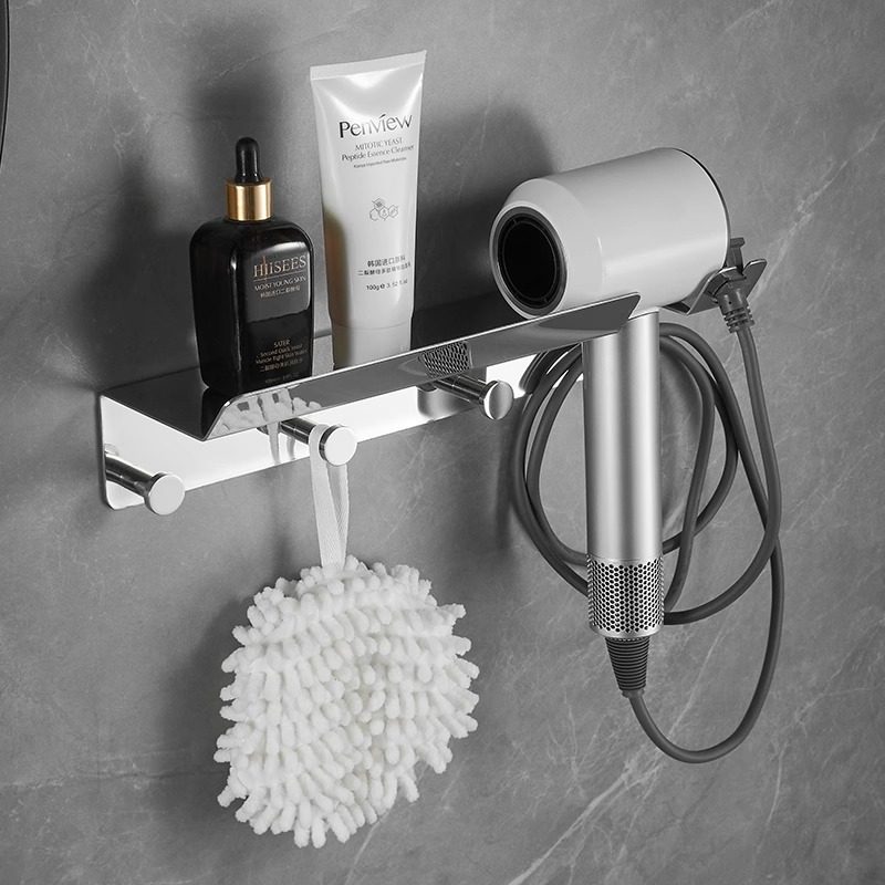 酒店轻奢高档吹风机置物架免打孔壁挂电吹风挂架洗手间风筒收纳架,淘宝优惠券,粉丝福利购,淘宝优惠卷
