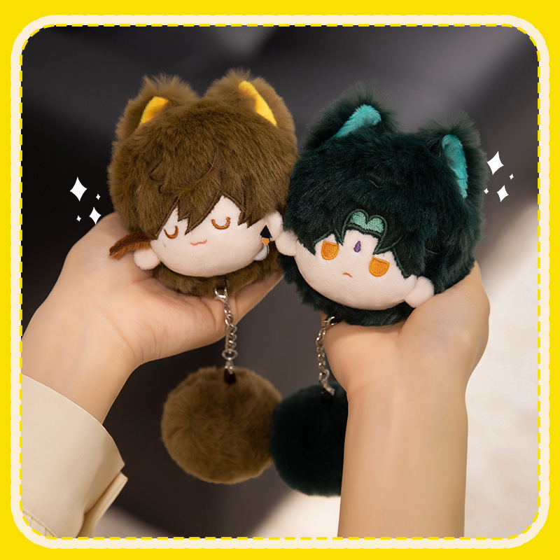 原神达达利亚魈宝温迪钟离芙宁娜团子毛绒玩偶小挂件动漫周边公仔 - 图2