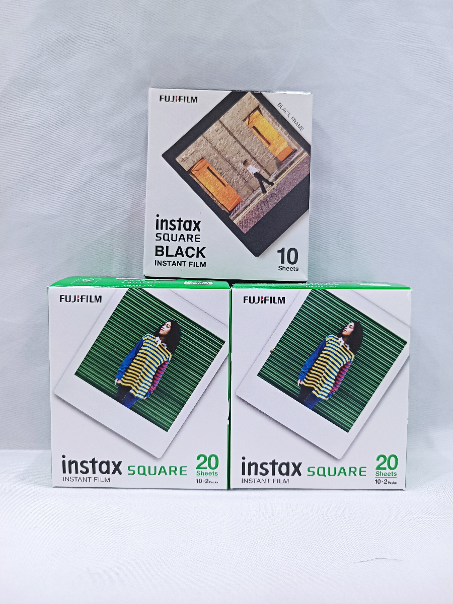 富士拍立得SQ10/SQ6/SQ20/SQ-3打印机通用方形白边彩虹相纸 - 图1