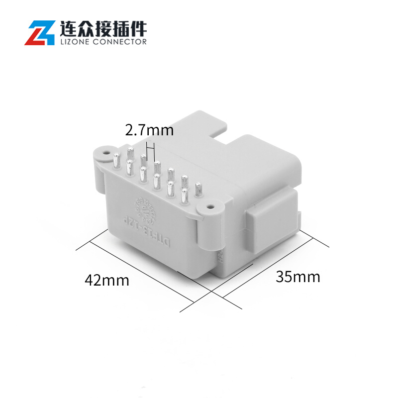 德驰型 DT06-12SA汽车连接器防水接插件DTF13-12PA弯针座塑料插头-图0