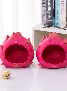 火龙果造型搞怪玄关进门钥匙收纳装饰品摆件乔迁新居礼品书房客厅