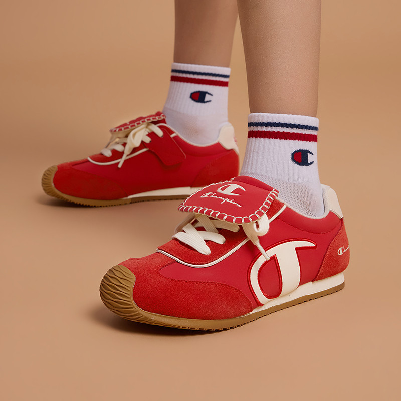 Champion冠军男女儿童阿甘鞋26春季新款经典红色新年休闲德训鞋