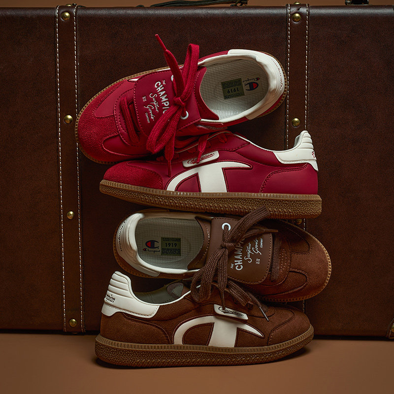 Champion冠军冬季红色T头德训鞋男女儿童亲子魔术贴运动加绒板鞋,淘宝优惠券,粉丝福利购,淘宝优惠卷