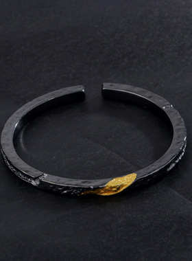 新款黑色流火手镯个性冷淡风简约