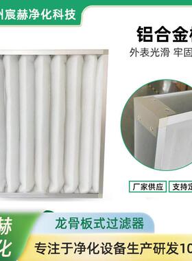 铝合金框初效过滤器空调箱机组折叠空气过滤网龙骨初效板式过滤器