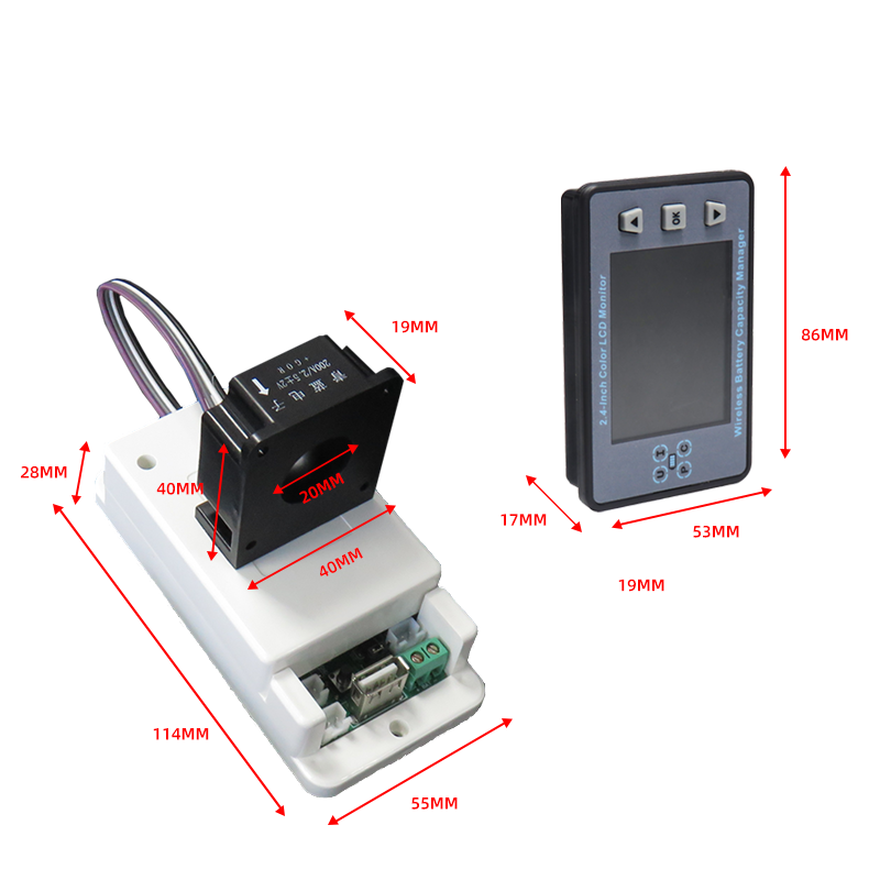 VAC8810房车电车大屏精准无线双向电流电压电池电量表霍尔库仑计-图1