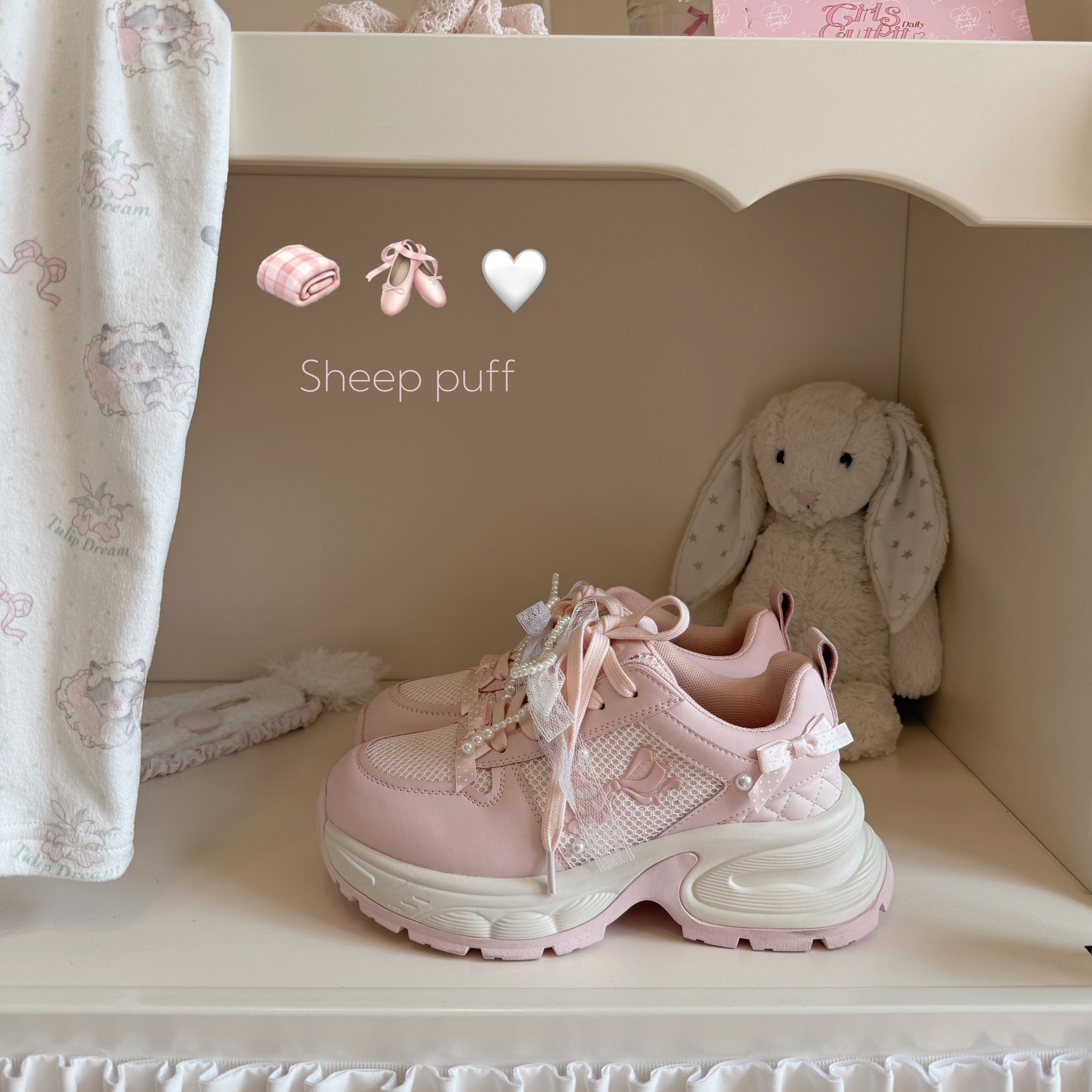 【现货】银河甜心lo跑绵羊运动原创运动鞋厚底跑鞋y2k少女粉色,淘宝优惠券,粉丝福利购,淘宝优惠卷