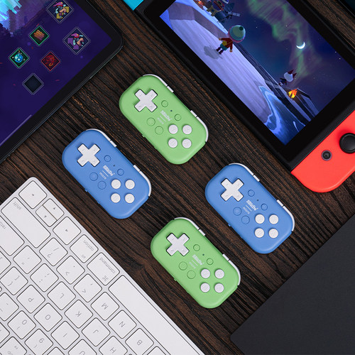 8BitDo八位堂Micro蓝牙迷你小手柄NS无线Switch2安卓平台游戏机便携 PC电脑mac ios苹果手机键盘画画翻页16键 - 图1