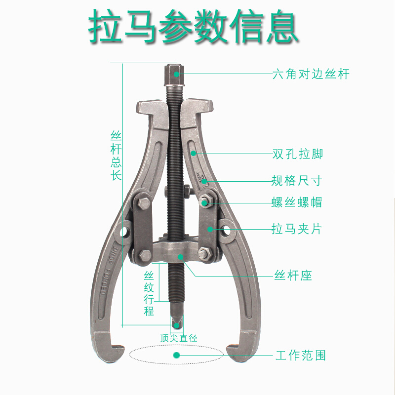 三爪拉马轴承拆卸工具多功能修洗衣机三角小型拉出拔轮器拉码拉玛-图1