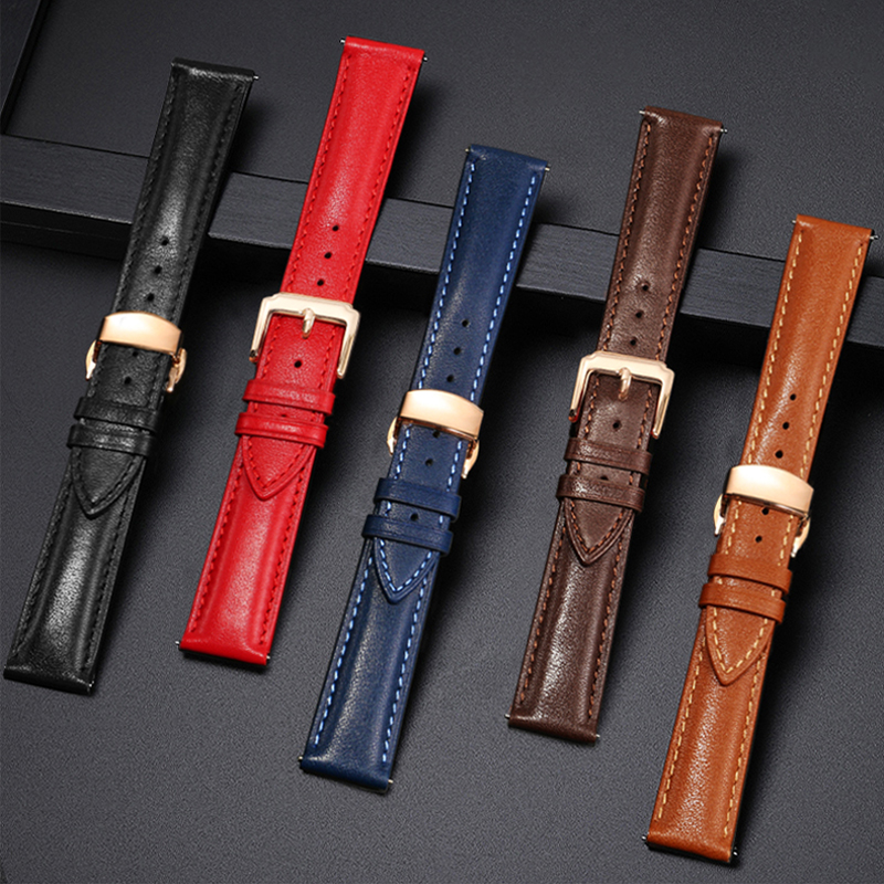 真皮卡西欧ck西铁城罗西尼手表带 曼琳美运动配件