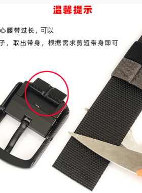 男士工装针扣腰带加厚尼龙布皮带