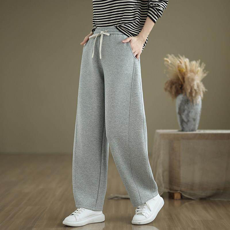 灰色直筒窄版香蕉阔腿裤女秋冬新款小个子高腰宽松运动镰刀卫裤子,淘宝优惠券,粉丝福利购,淘宝优惠卷