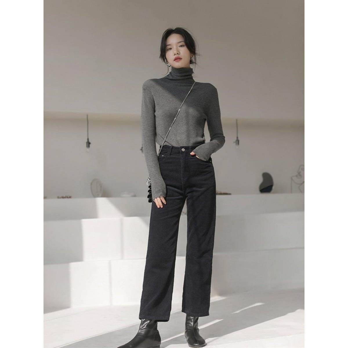 法国Rixo Rane 敲舒适⭐高领毛衣打底衫女修身内搭针织衫软糯上衣,淘宝优惠券,粉丝福利购,淘宝优惠卷