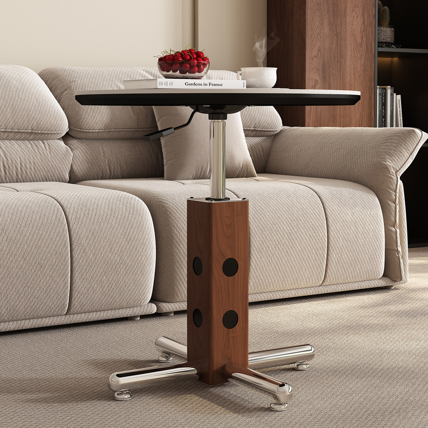 中古风可移动岩板角几沙发边几客厅小圆桌2025新款创意升降小茶几,淘宝优惠券,粉丝福利购,淘宝优惠卷