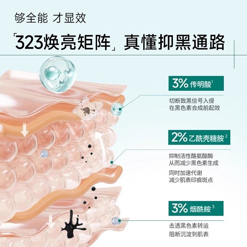 ALRA氨甲环酸精华液传明酸色修保湿烟酰胺均匀肤色淡色沉去黄提亮