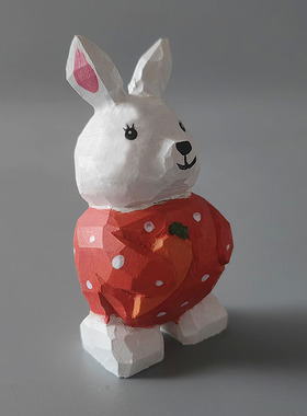 木质摆件卡通风格客厅纯手工木雕