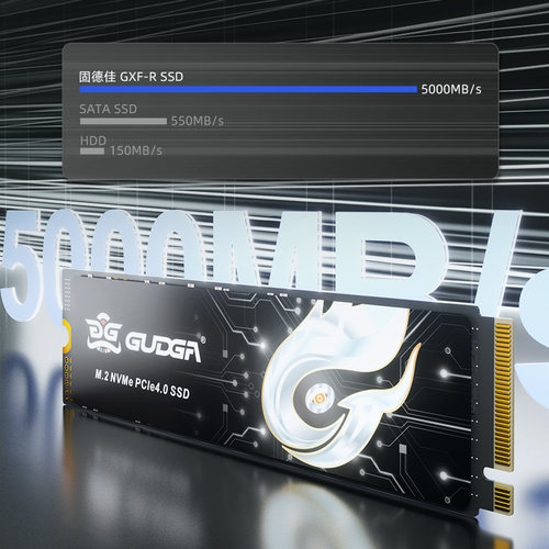 固德佳GXF R NVMe PCIe4.0M2固态硬盘512GB PS5台式电脑笔记本SSD - 图0