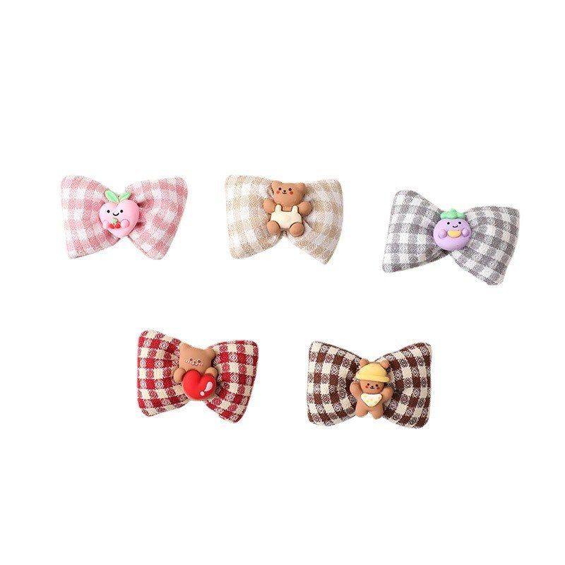 diy立体格子新品蝴蝶结手工小熊夏季发饰可爱辅料胸针包袜领结鞋,淘宝优惠券,粉丝福利购,淘宝优惠卷
