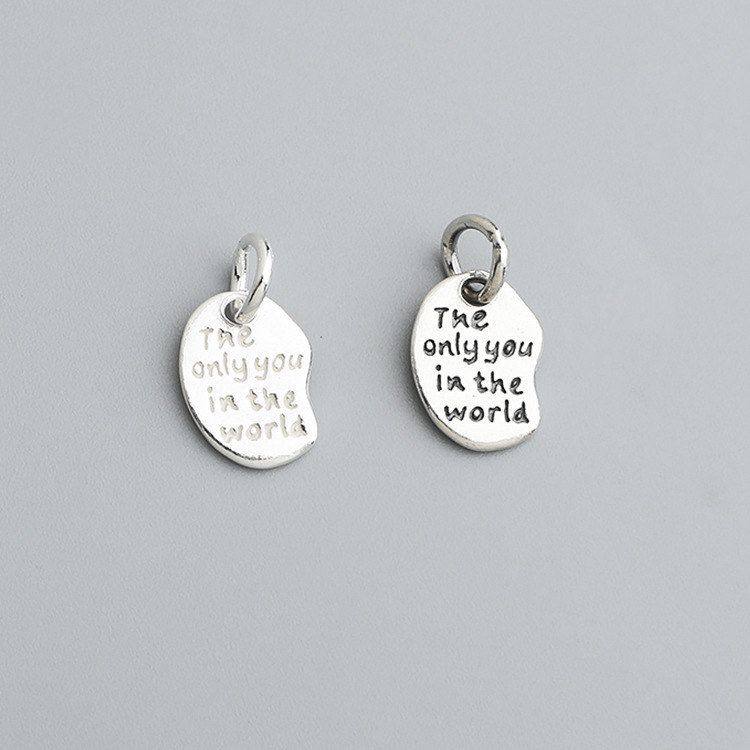 手工配件S925项链DIY英文字母挂件泰银串珠纯银吊坠情侣吊坠手链,淘宝优惠券,粉丝福利购,淘宝优惠卷