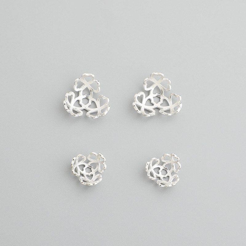 花托手工镂空银隔片半圆花帽S925半包饰品配串珠DIY花片饰品包珠,淘宝优惠券,粉丝福利购,淘宝优惠卷