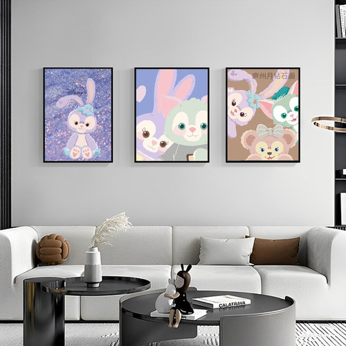星黛露钻石画满钻新款手工儿童diy砖石绣小幅卡通点钻卧室十字绣 - 图0