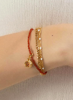 iKiCo红运石榴多层手链红色新年