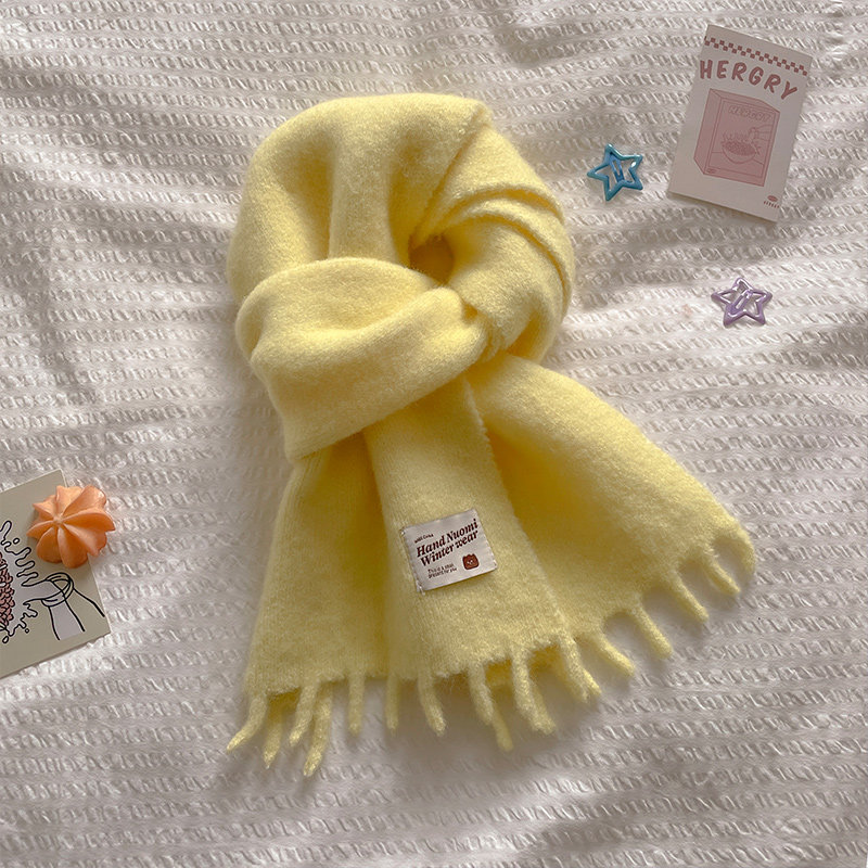 米白色韩版流苏儿童围巾秋冬季百搭简约纯色宝宝护颈加厚短小围脖,淘宝优惠券,粉丝福利购,淘宝优惠卷