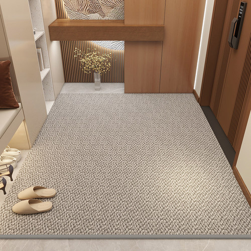 高端入户门地垫日式仿剑麻进门脚垫高级感客厅耐脏地毯可裁剪门垫 - 图2