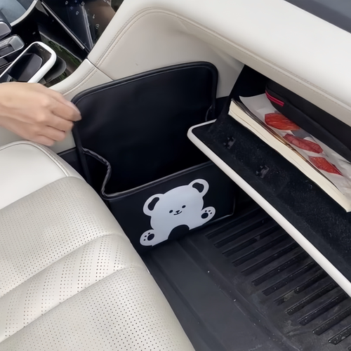 汽车载包包鞋子收纳袋车座副驾储物箱座椅侧边雨伞杂物收纳多功能 - 图0