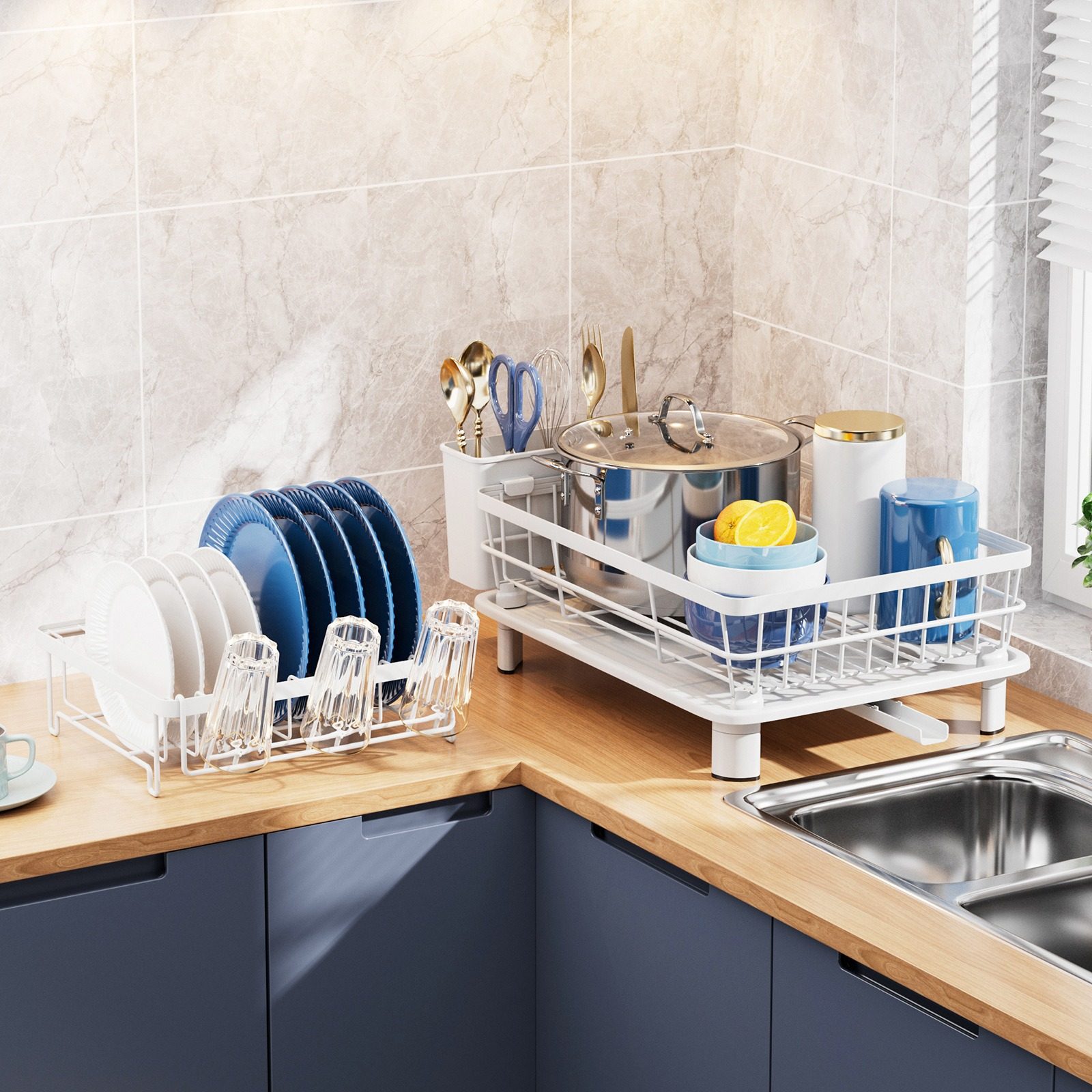 厨房收纳神器碗碟置物架沥水架刀叉杯架晾碗盘子整理架超省空间,淘宝优惠券,粉丝福利购,淘宝优惠卷