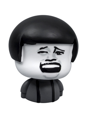 车载摆件装饰用品沙雕网红创意表情包可爱搞笑中控台弹簧摇头公仔