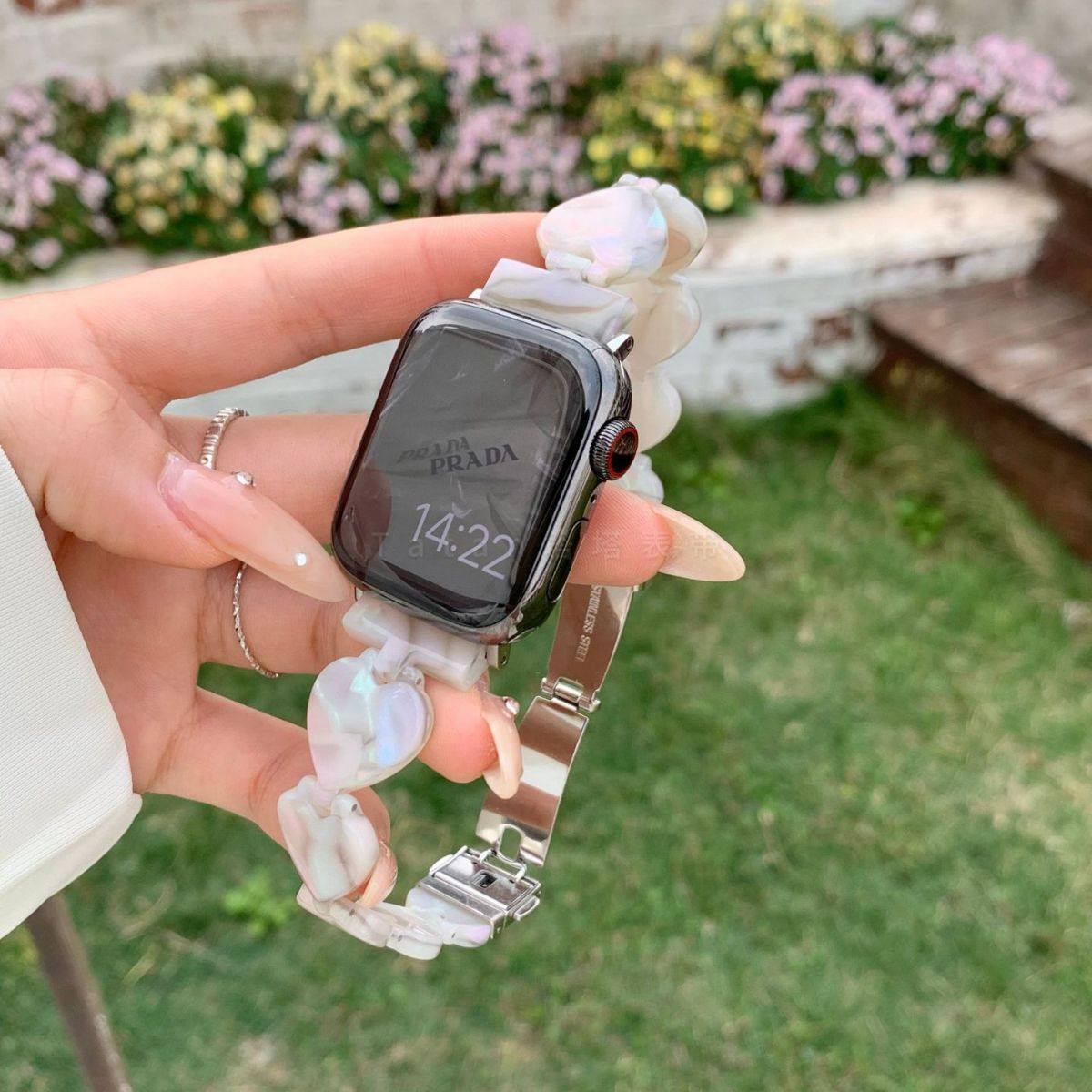 适用红米watch4手表带新款爱心贝壳纹树脂表带红米watch3青春版Active表带小香风女高级小米9pro透明树脂表带,淘宝优惠券,粉丝福利购,淘宝优惠卷