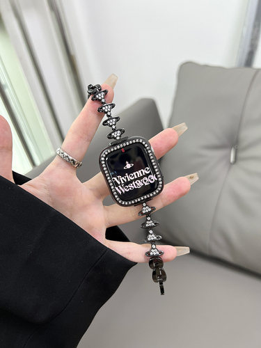 适用红米watch4手表带新款满镶钻土星金属表链小米9pro小香风高级女表链红米Redmi3/2/1代青春版小众女腕带 - 图0