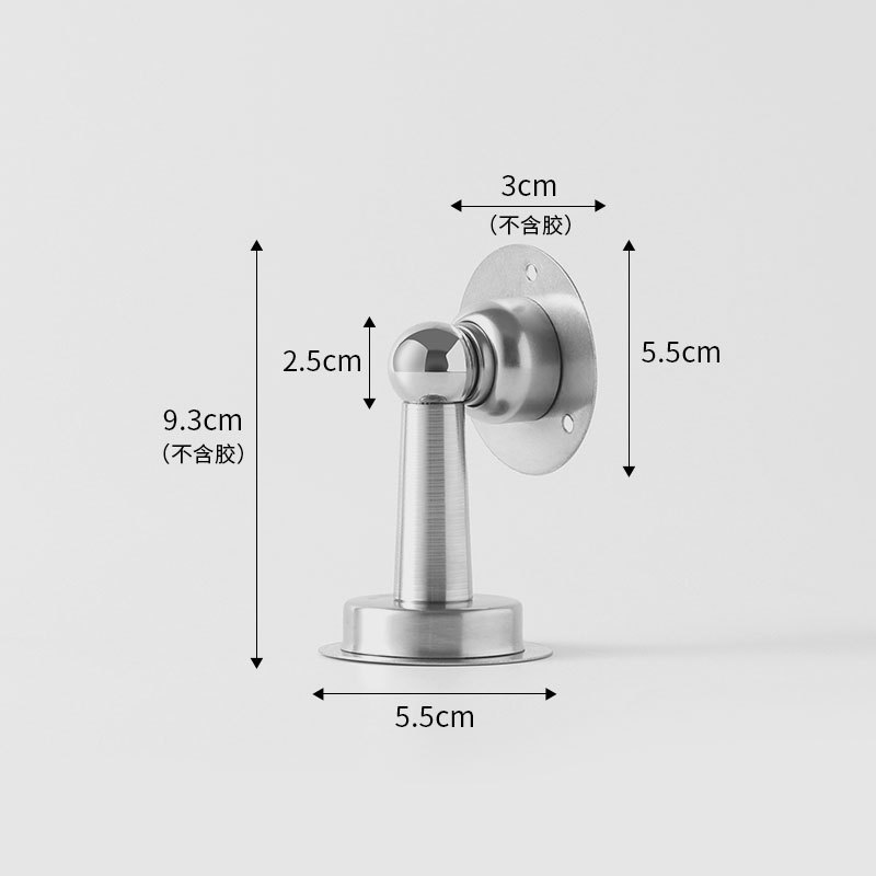 门吸免打孔强磁隐形地吸卫生间304不锈钢门挡阻门吸门器防撞门碰 - 图2