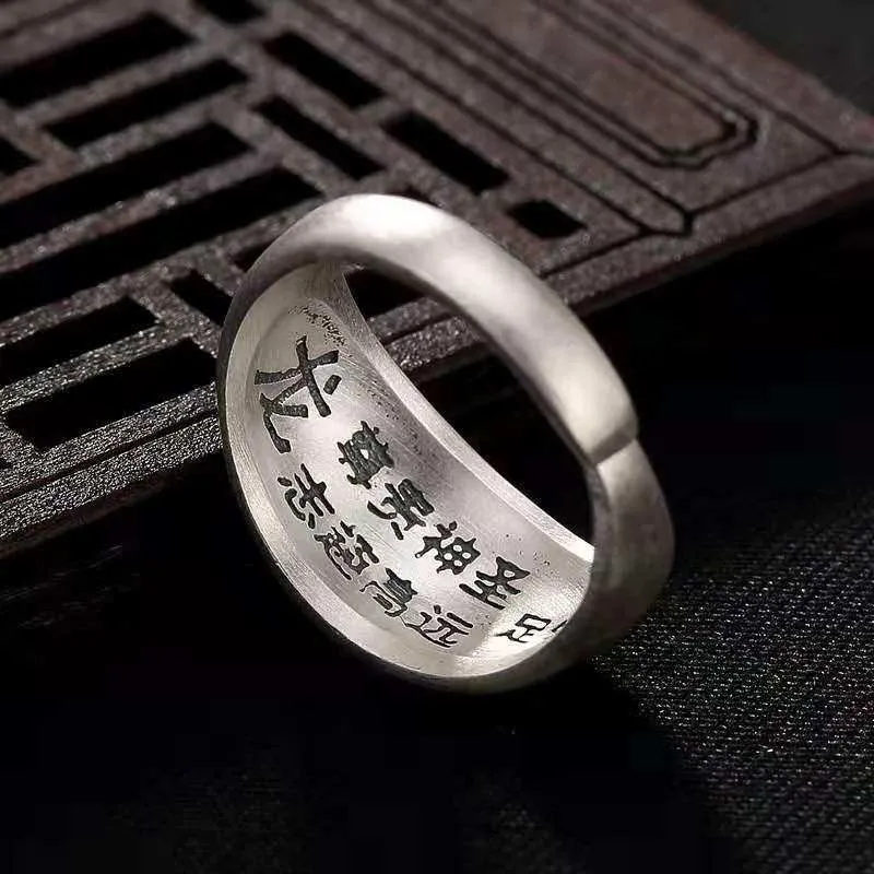 纯银复古十二生肖戒指升级版男女开口伸缩戒指环鼠牛虎兔蛇马狗猪 - 图3