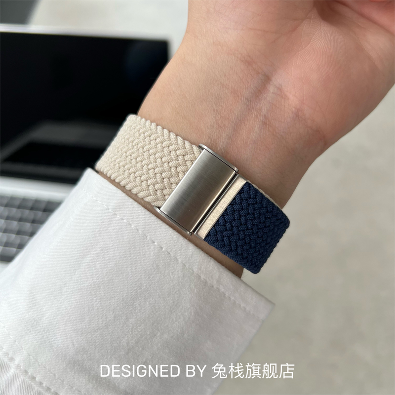 适用小米xiaomi手表watch s2表带官方color2运动版男女watchs1pro编织尼龙42/46mm智能替换配件watchs3腕带-图3