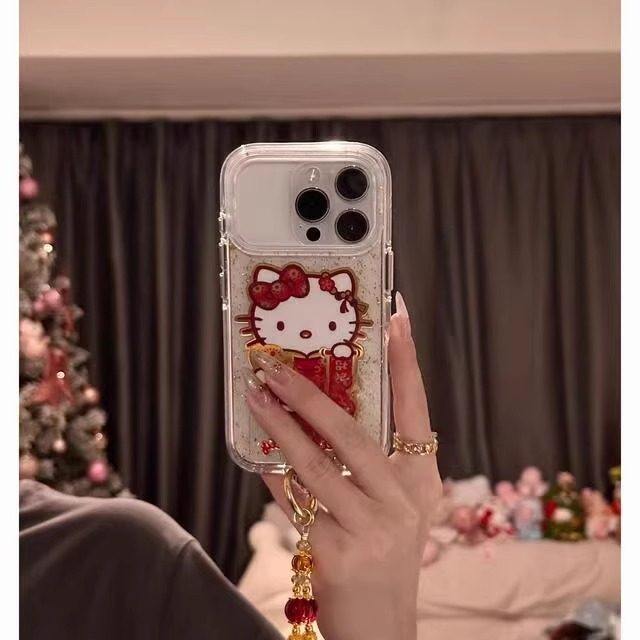 可爱金箔招财进宝KT适用iPhone17promax手机壳15新款17pro网红女款13创意全包防摔16pro超好看17保护套,淘宝优惠券,粉丝福利购,淘宝优惠卷