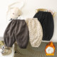ໂສ້ງຂາຍາວ velvet ຫນາຂອງເດັກຊາຍແລະເດັກຍິງສໍາລັບກາງເກງແບບທໍາມະດາໃນລະດູໃບໄມ້ປົ່ງແລະລະດູຫນາວ