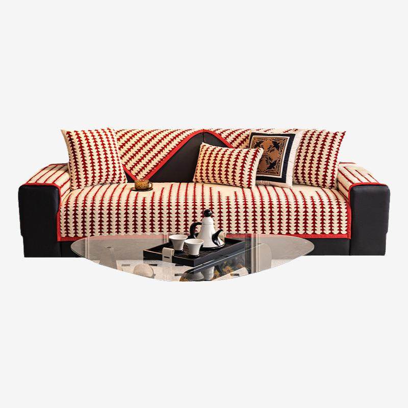 新年喜庆红色皮沙发垫冬季加厚毛绒2026新款沙发坐垫防滑套罩盖布,淘宝优惠券,粉丝福利购,淘宝优惠卷