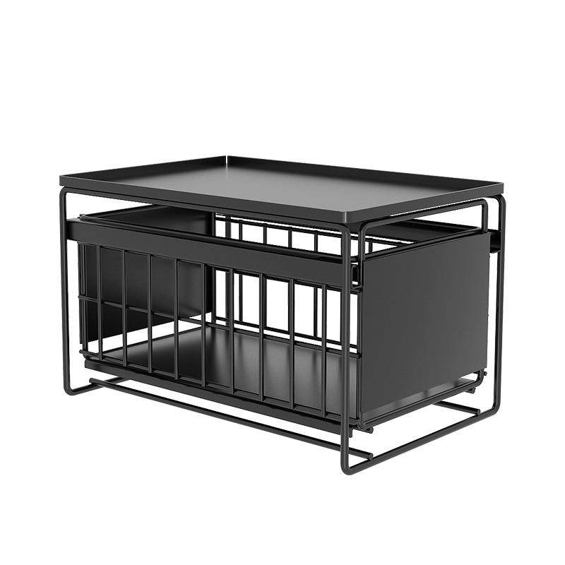 日式厨房下水槽置物架抽拉式家居用品抽屉橱柜碗碟分层储物收纳架,淘宝优惠券,粉丝福利购,淘宝优惠卷