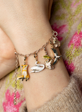 Fable女珐琅彩轻奢小众吊坠手链