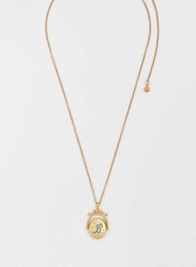 【张艺凡同款】Fable字母双面旋转珐琅彩项链女高级感小众轻奢