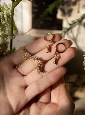 音乐珐琅音乐兔珐琅彩项链