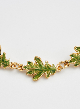 【当季新品】Fable橡树叶叶子珐琅彩手链手饰女小众设计高级感