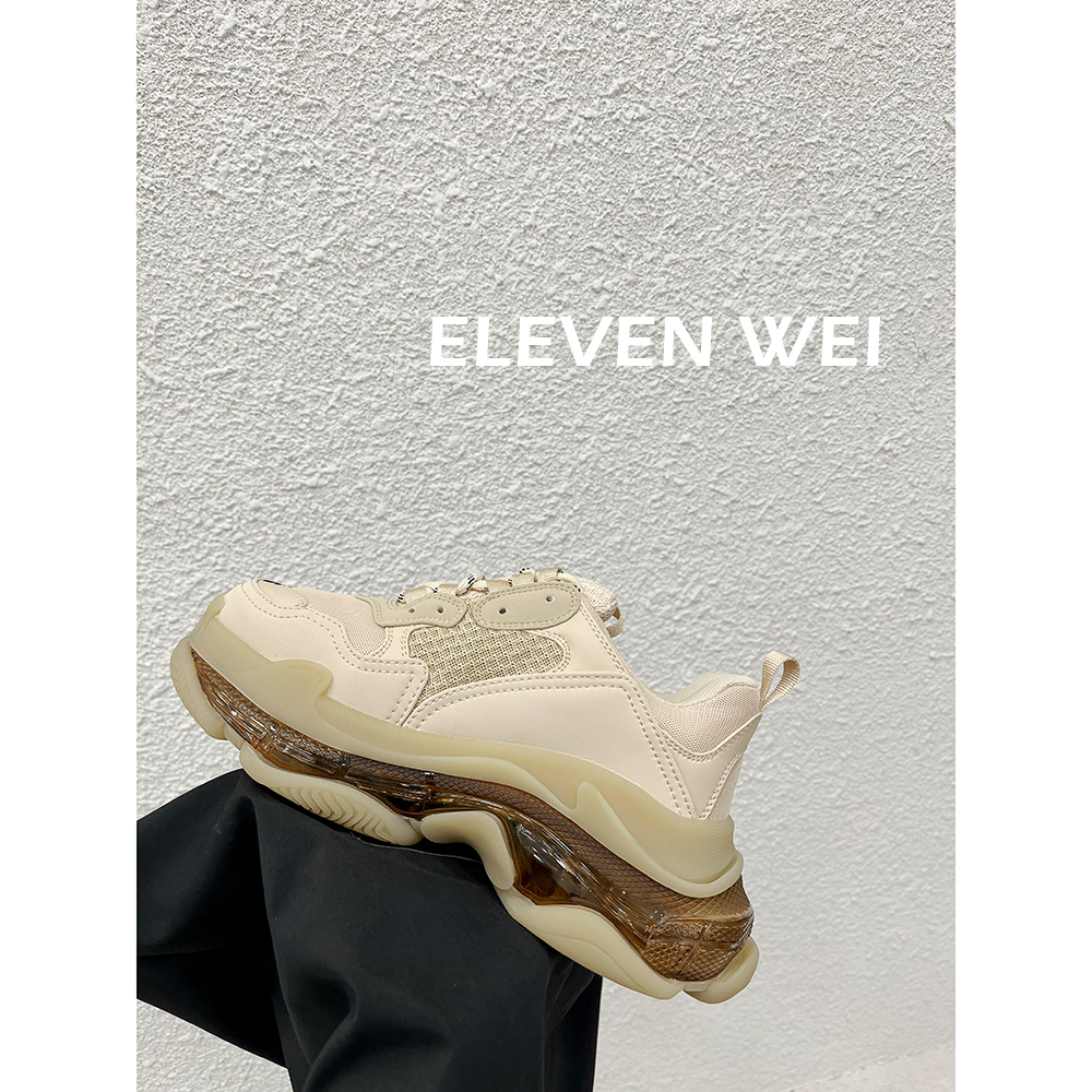 【专柜同款】一定要买它~炒鸡舒服~潮~厚底气垫情侣运动老爹鞋 - 图0