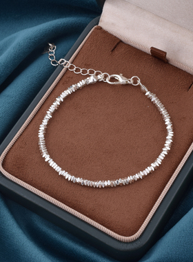 S925纯银碎银几两手链2025新款