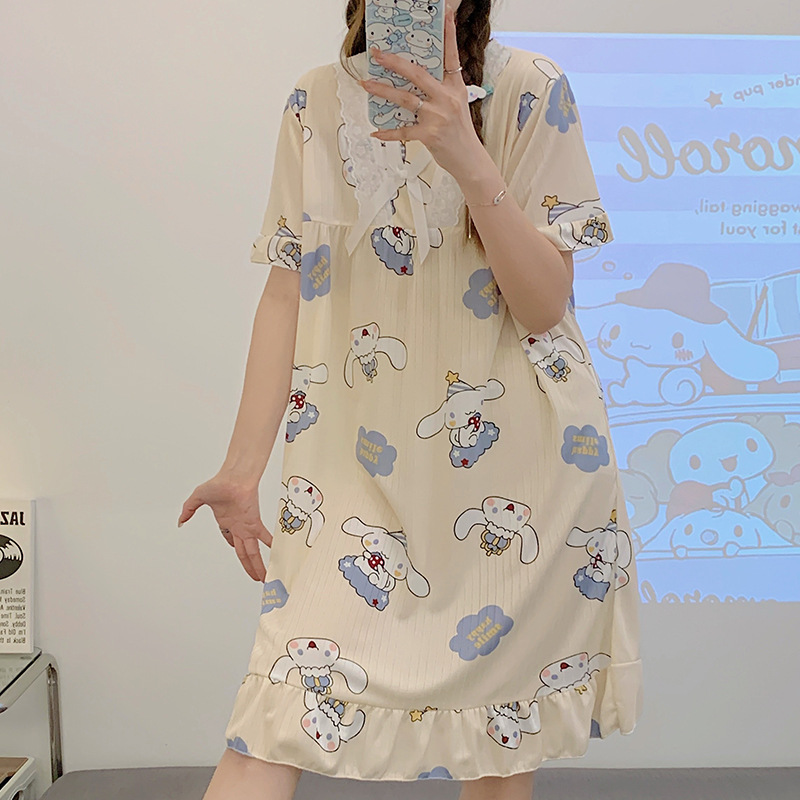 cy夏季睡衣女新款短袖短裤韩版甜美公主风可爱甜美两件套家居服_orange 橙色时光_女士内衣/男士内衣/家居服-第4张图片-提都小院