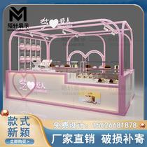 Mall High-end Custom Design Stores Egg Pastry Shop Display Case Baking Bread Pastry Dessert Western Pie Multi Warp Points